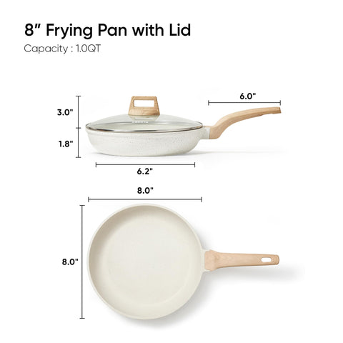 CAROTE granite nonstick surface for easy food release and cleaner results.