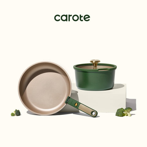 Carote Green&Gold compact storage design ideal for RV kitchens.