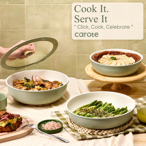 CAROTE green nonstick cookware bringing practicality to daily meals