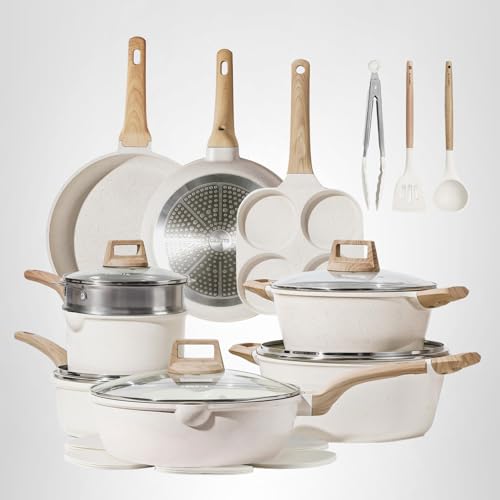 CAROTE included utensils and protectors support organized, efficient cooking.