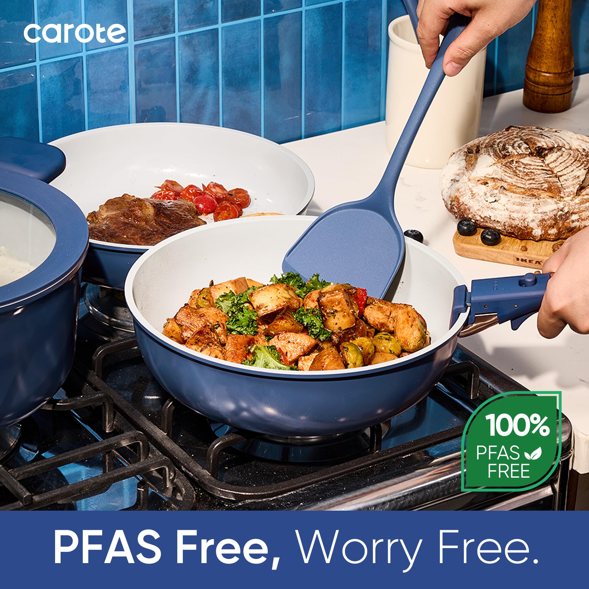 CAROTE included utensils set with turners and ladle for cooking.