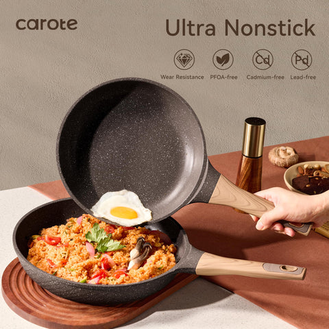 CAROTE induction-base compatibility shown on all stove types