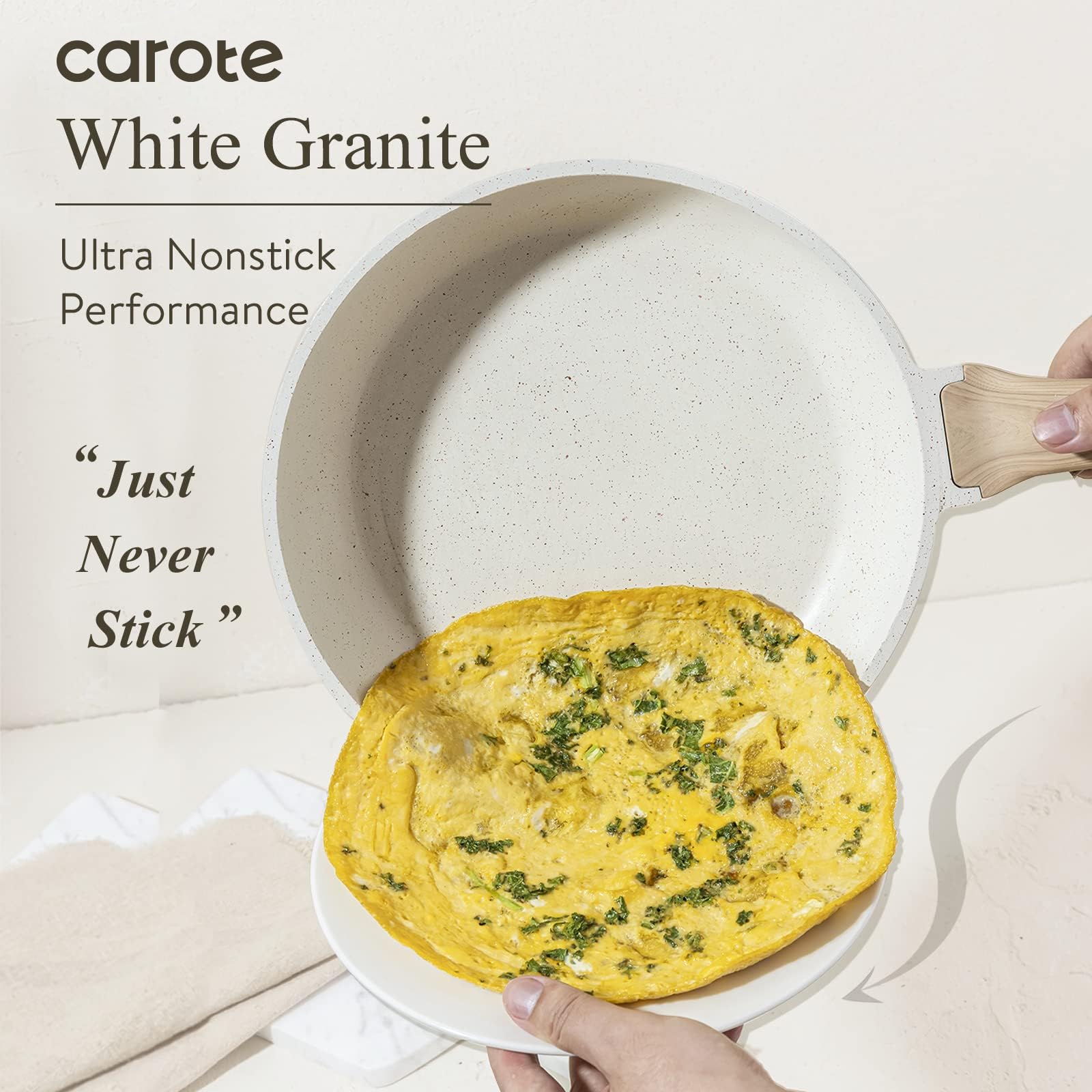 CAROTE induction-compatible base demonstrates versatile stove compatibility for any cooktop.