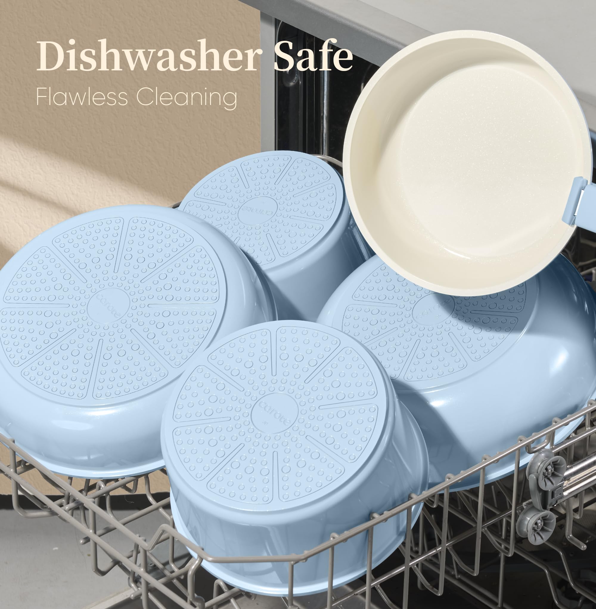 CAROTE induction-compatible nonstick set for versatile stovetop cooking.