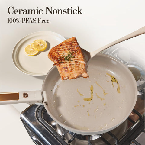 CAROTE induction-compatible cookware on a stove showing even heating.