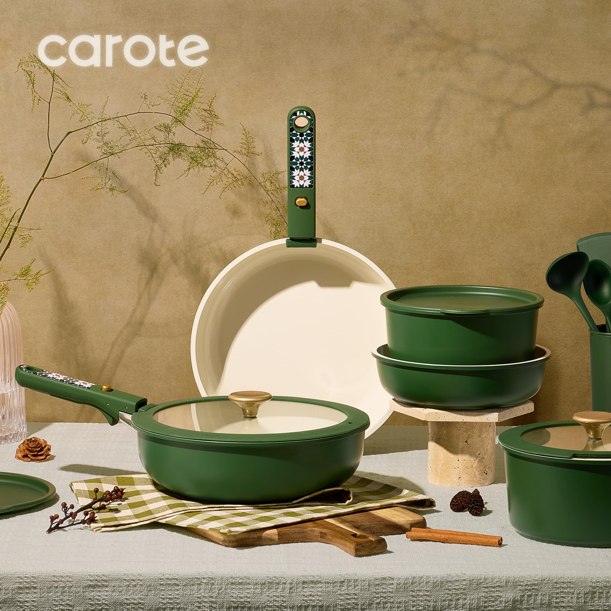 CAROTE induction-compatible cookware works with most stoves for flexible kitchen use