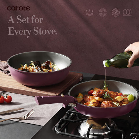 CAROTE induction-compatible cookware for all cooktops.