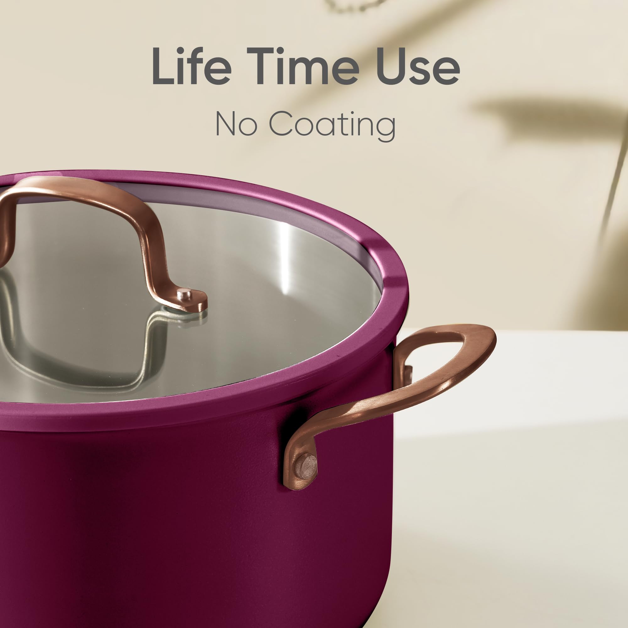 CAROTE induction-compatible stockpot works on all major stovetops including induction.