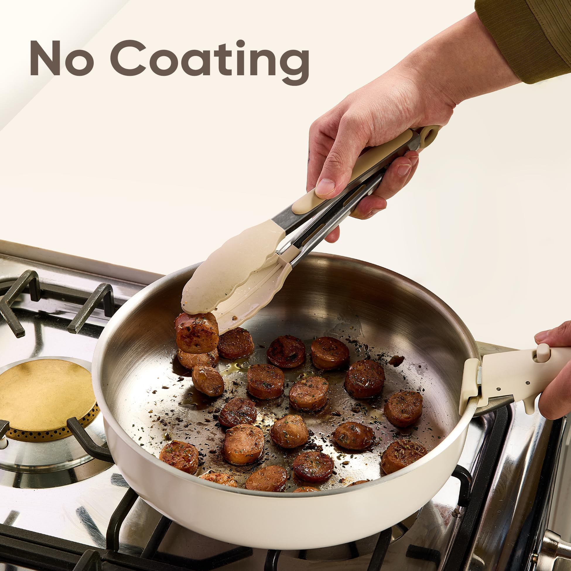 CAROTE induction-ready cookware works on all stovetops for flexible cooking.
