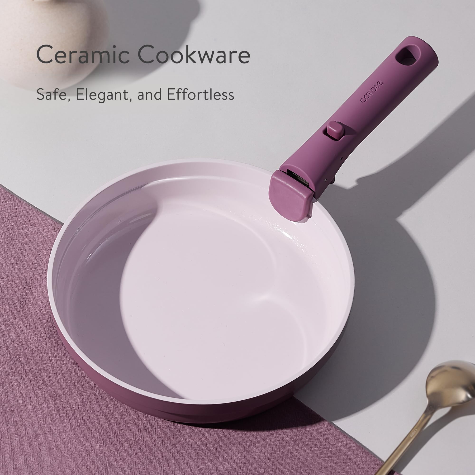 CAROTE induction-ready cookware on stove demonstrates even heat distribution.