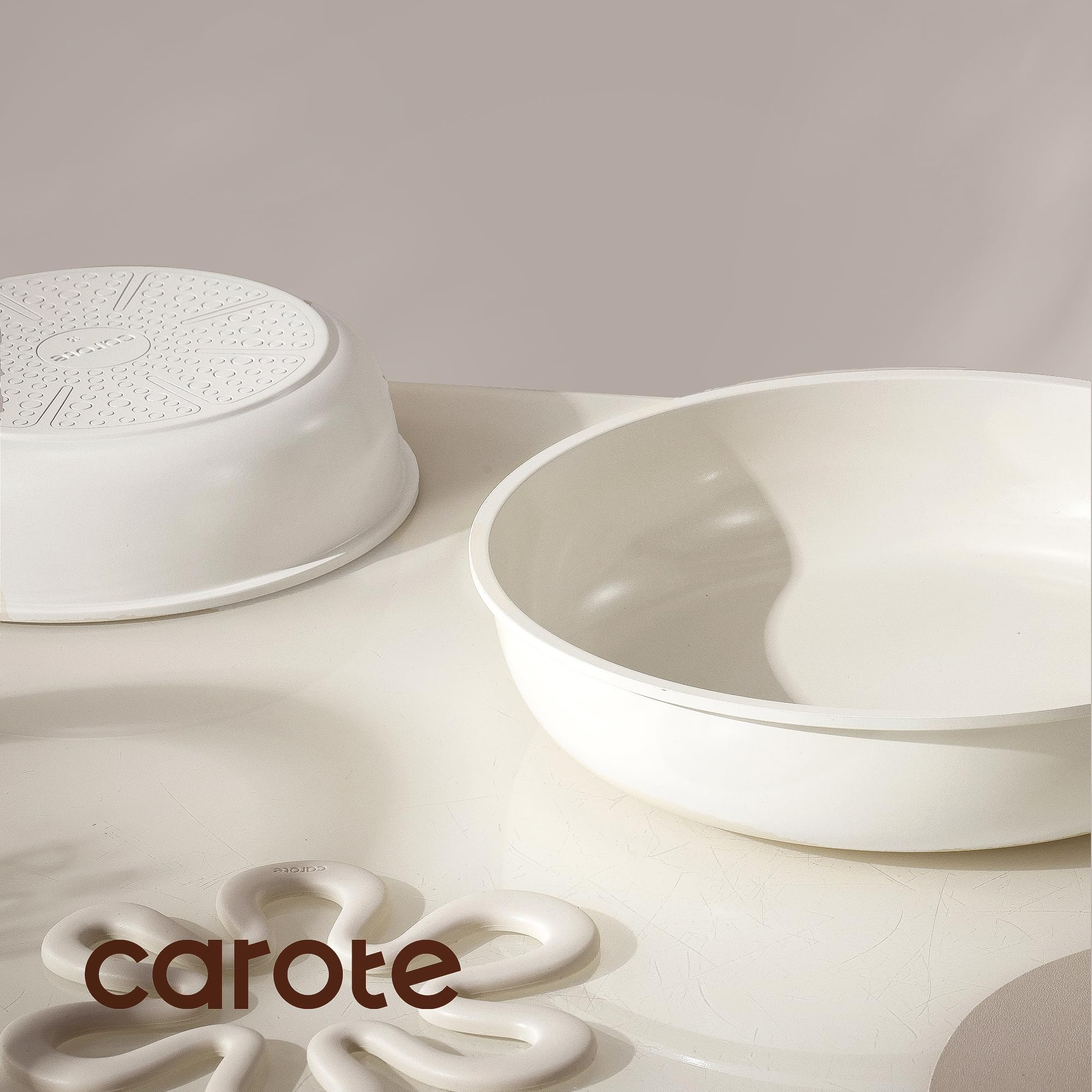 CAROTE induction-ready cookware works on compatible cooktops for reliable heat distribution.