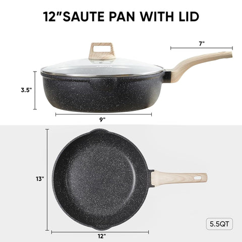 CAROTE jumbo cooker saute pan with pour spout for sauces and servings