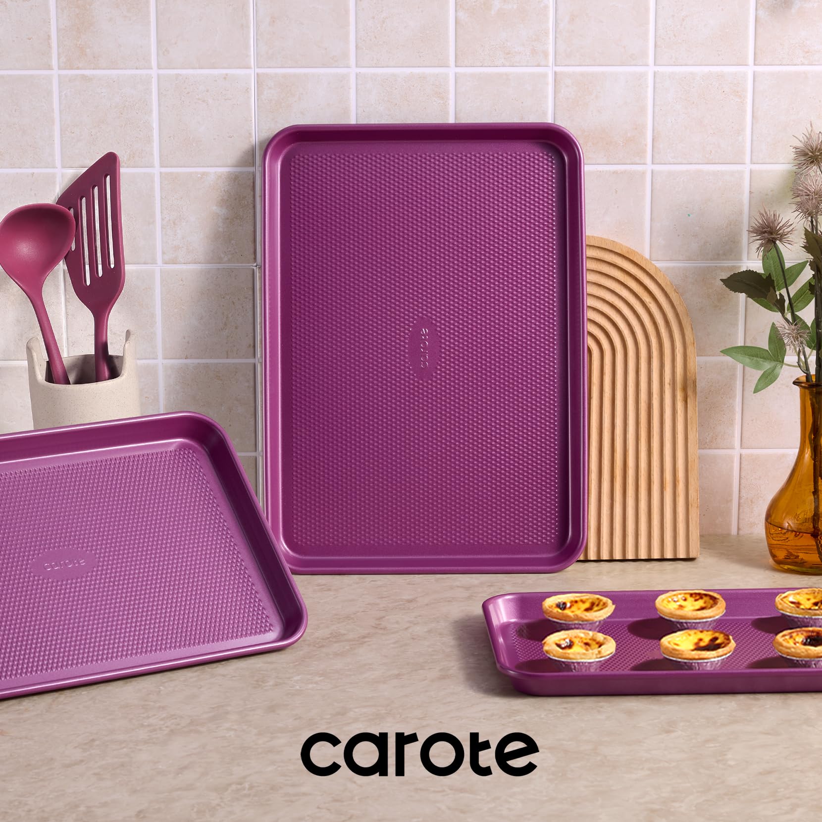 CAROTE violet bakeware adds modern style to kitchen and cooking