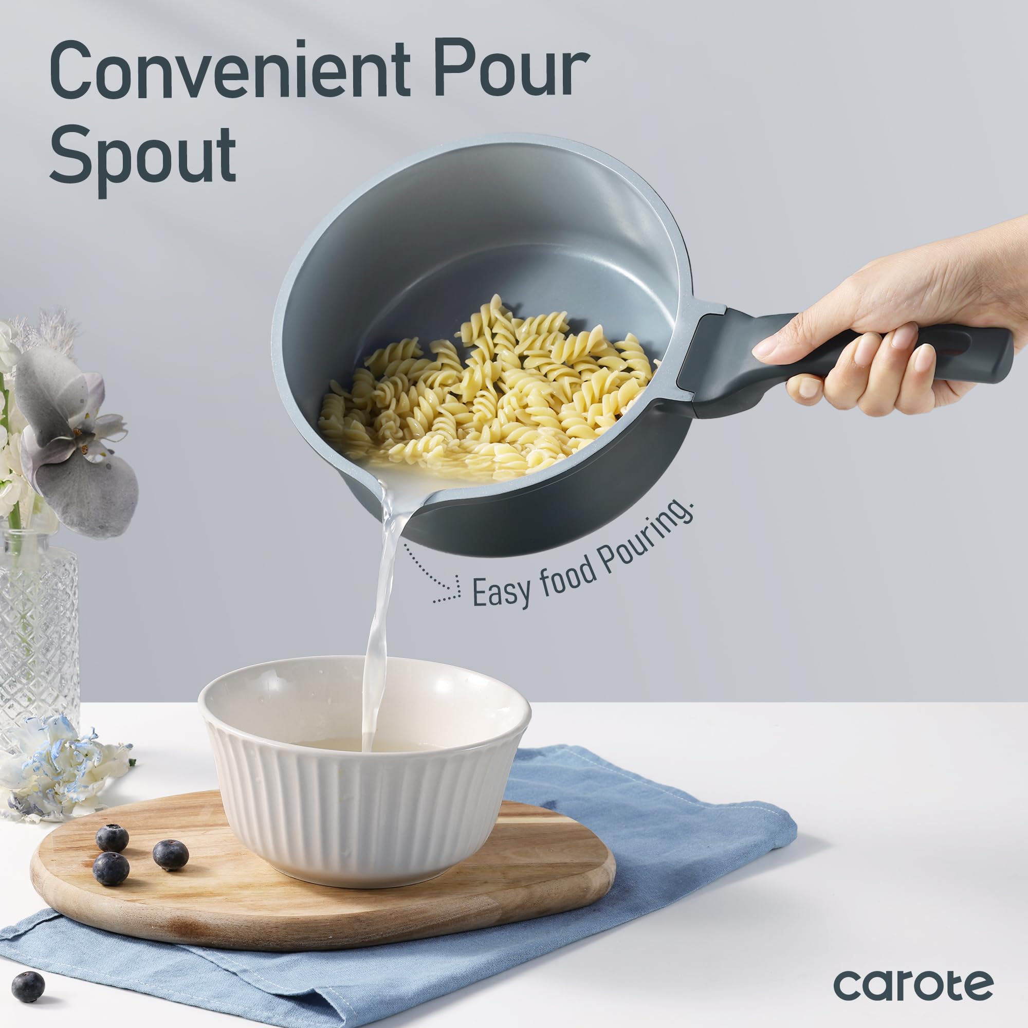 CAROTE ladle and slotted spatula for easy stirring and flipping.