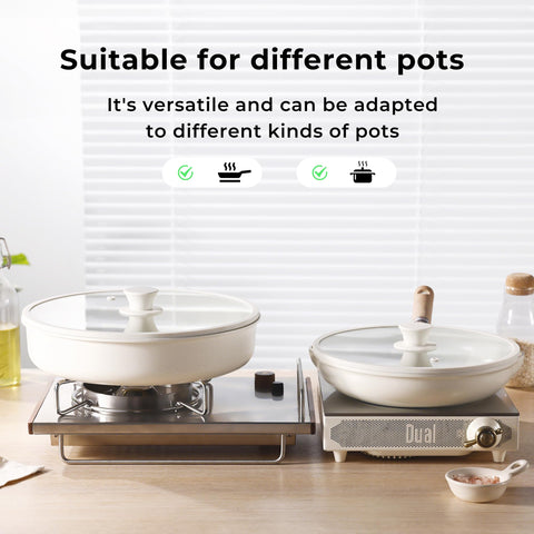 CAROTE lid with steam vent helps regulate pressure and reduce splatter