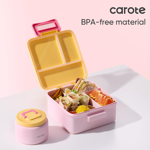 CAROTE multi-compartment lunchbox keeps foods separate for tastier, mess-free meals
