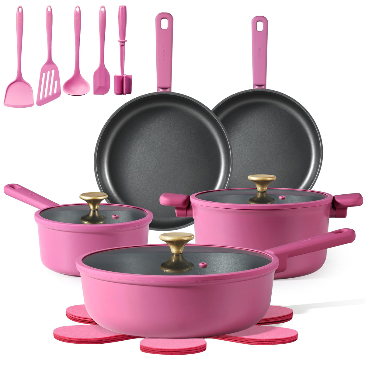 CAROTE non-stick pots and pans set for versatile everyday cooking and easy cleanup.