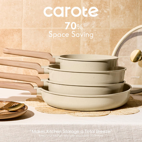 CAROTE non-toxic cookware set designed without harmful PFAS and PFOA