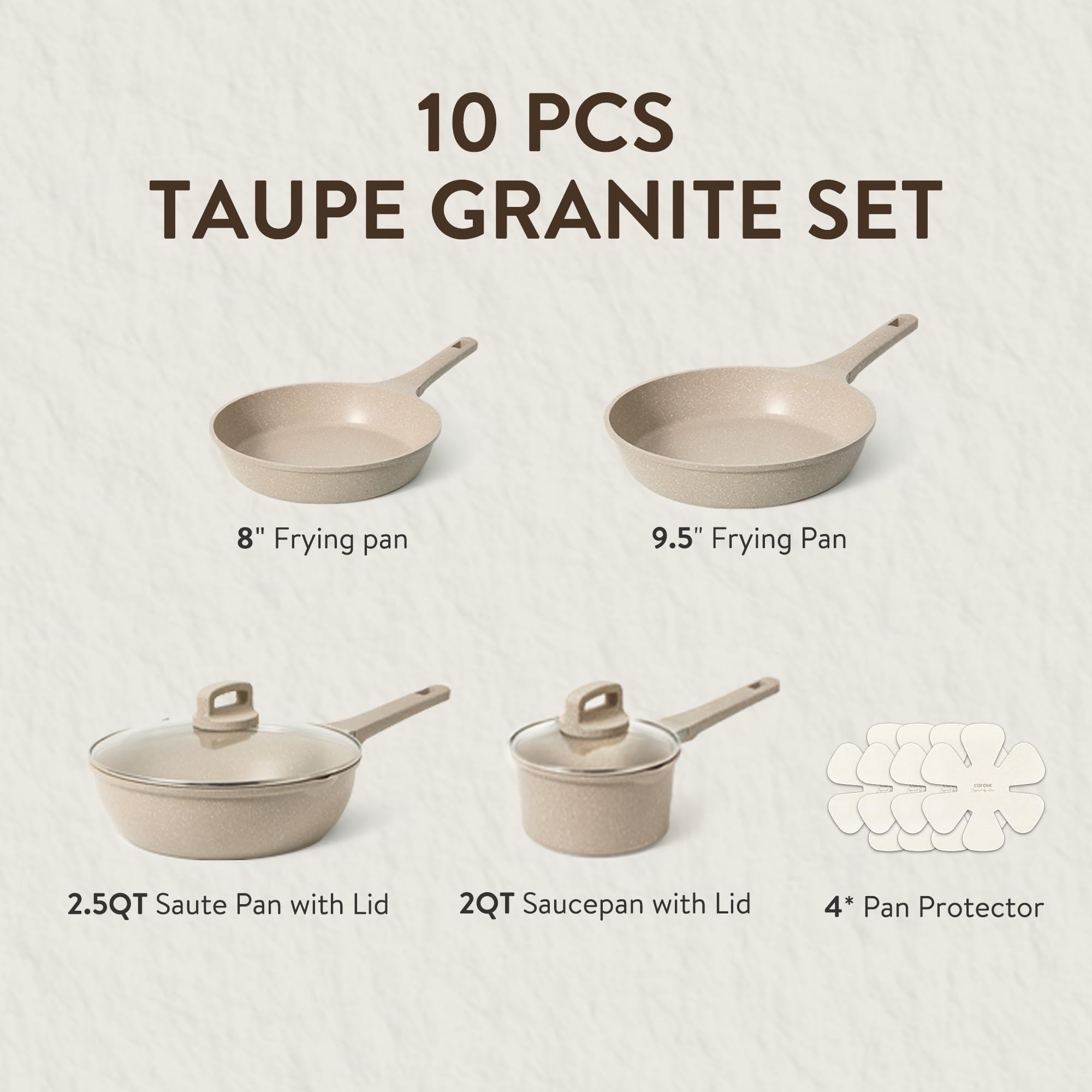 CAROTE 8-inch nonstick fry pan for easy release and quick cooking