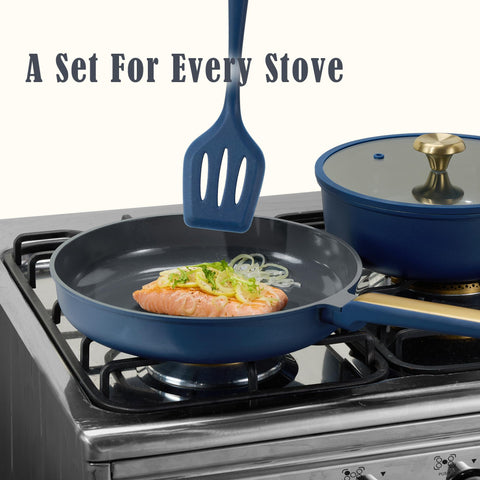 CAROTE ceramic skillet with toxin-free coating for healthy, easy food release.