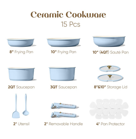 CAROTE nonstick ceramic coating for healthier cooking with minimal oil.