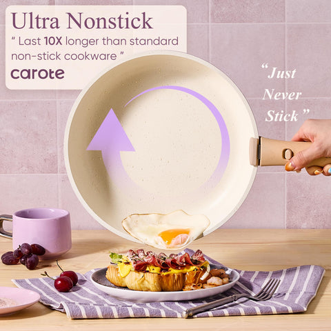 CAROTE nonstick interior enables effortless cleanup after cooking.