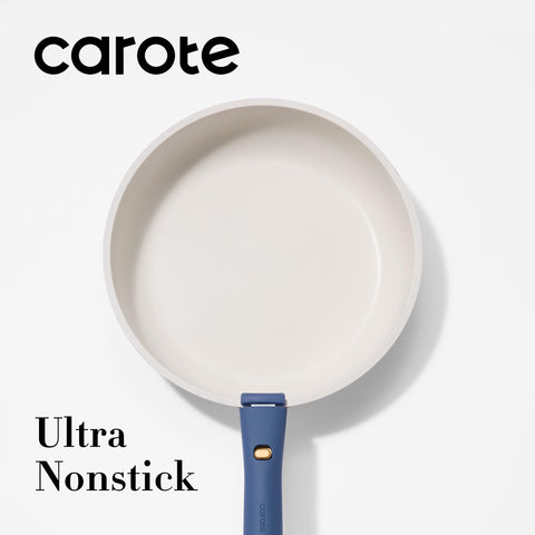 CAROTE nonstick interior for easy release and low-oil cooking.