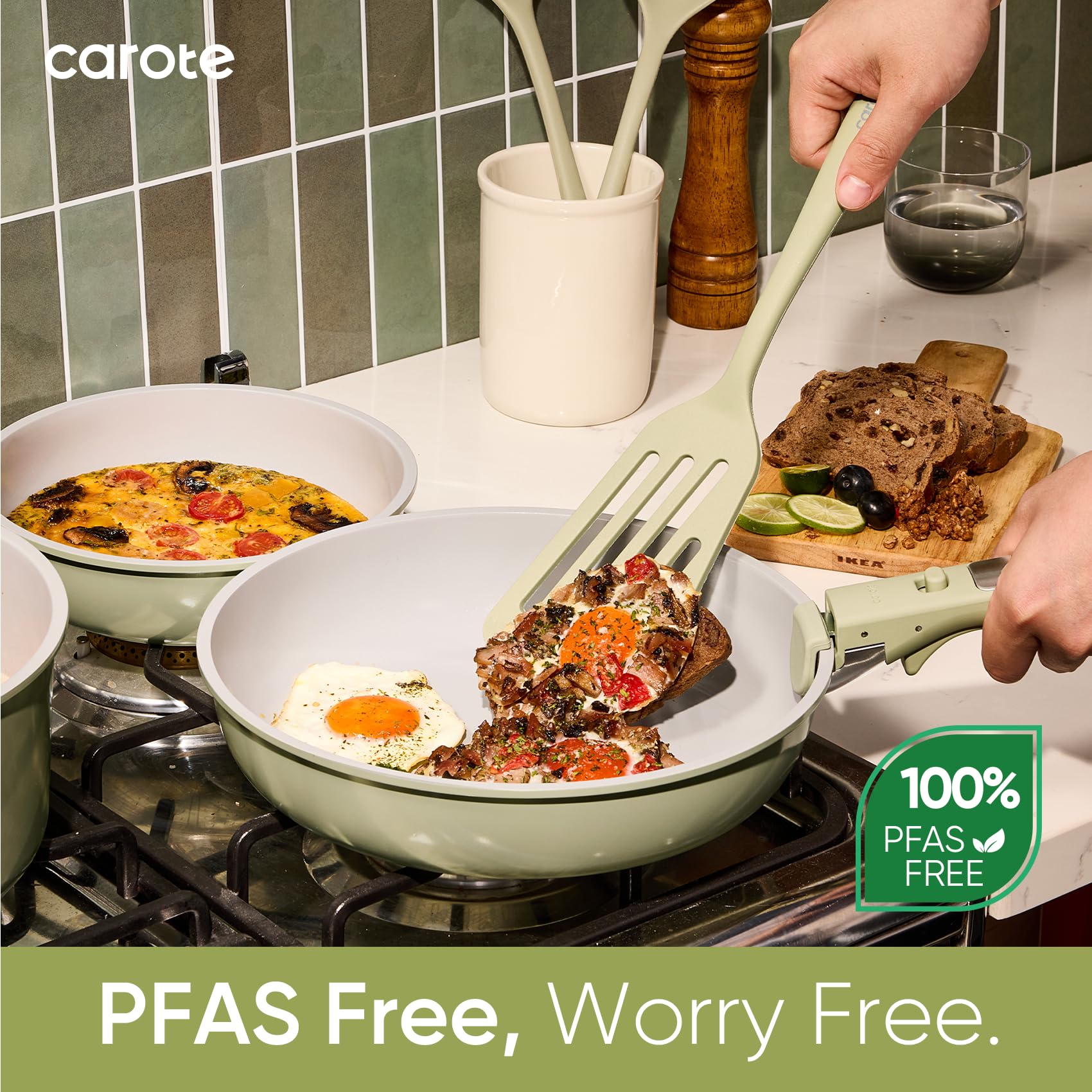 CAROTE oven-safe pots and pans suitable for versatile kitchen use.