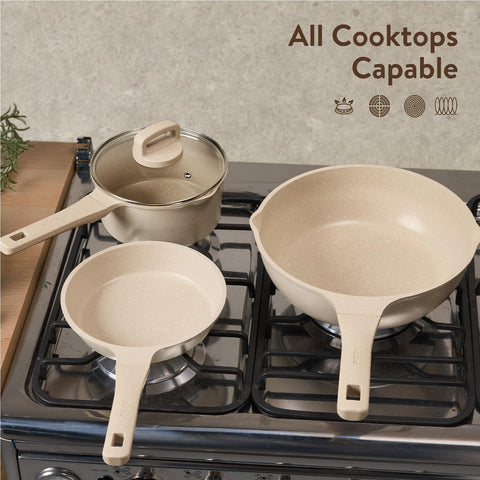 CAROTE four pan protectors safeguarding nonstick surfaces