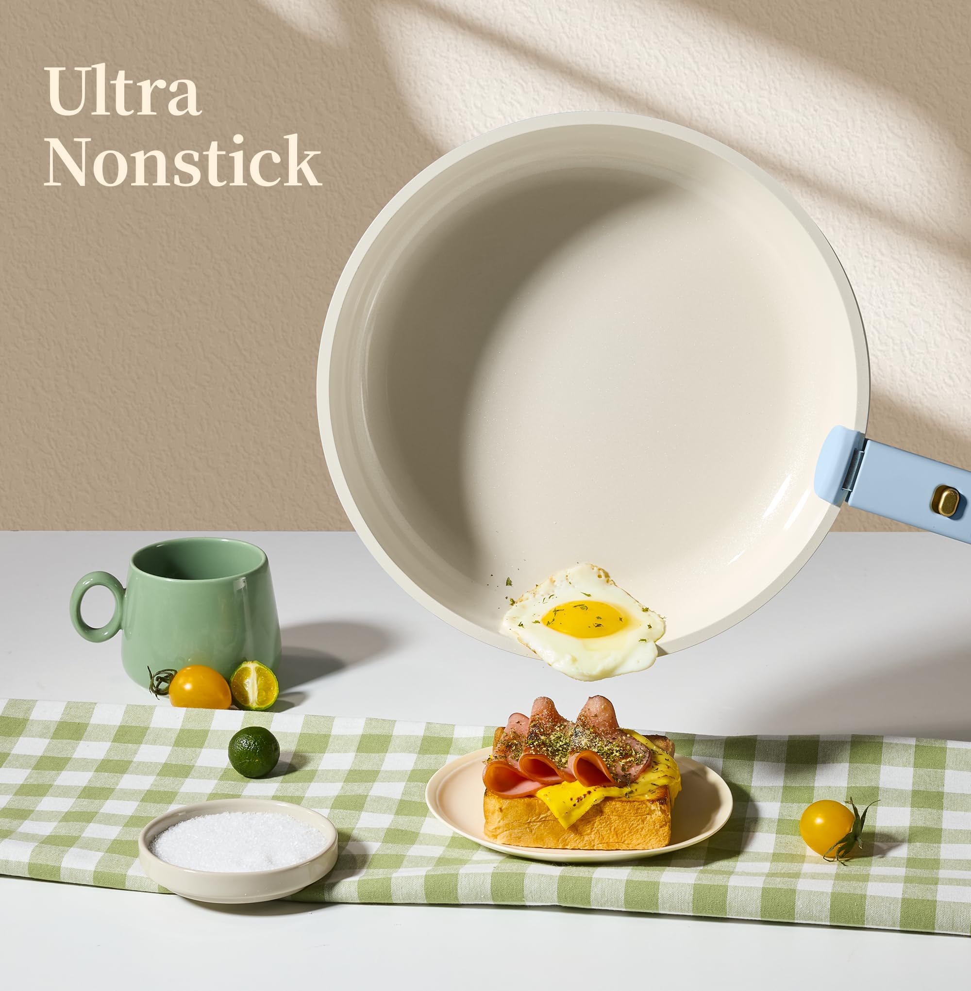 CAROTE pots and pans nesting design saves cabinet space efficiently.