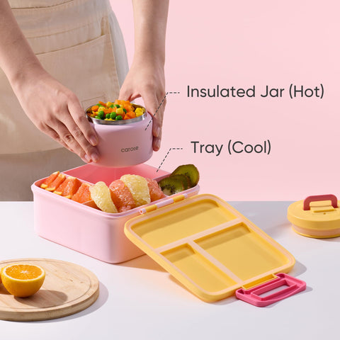 CAROTE removable dividers customize space for snacks and meals