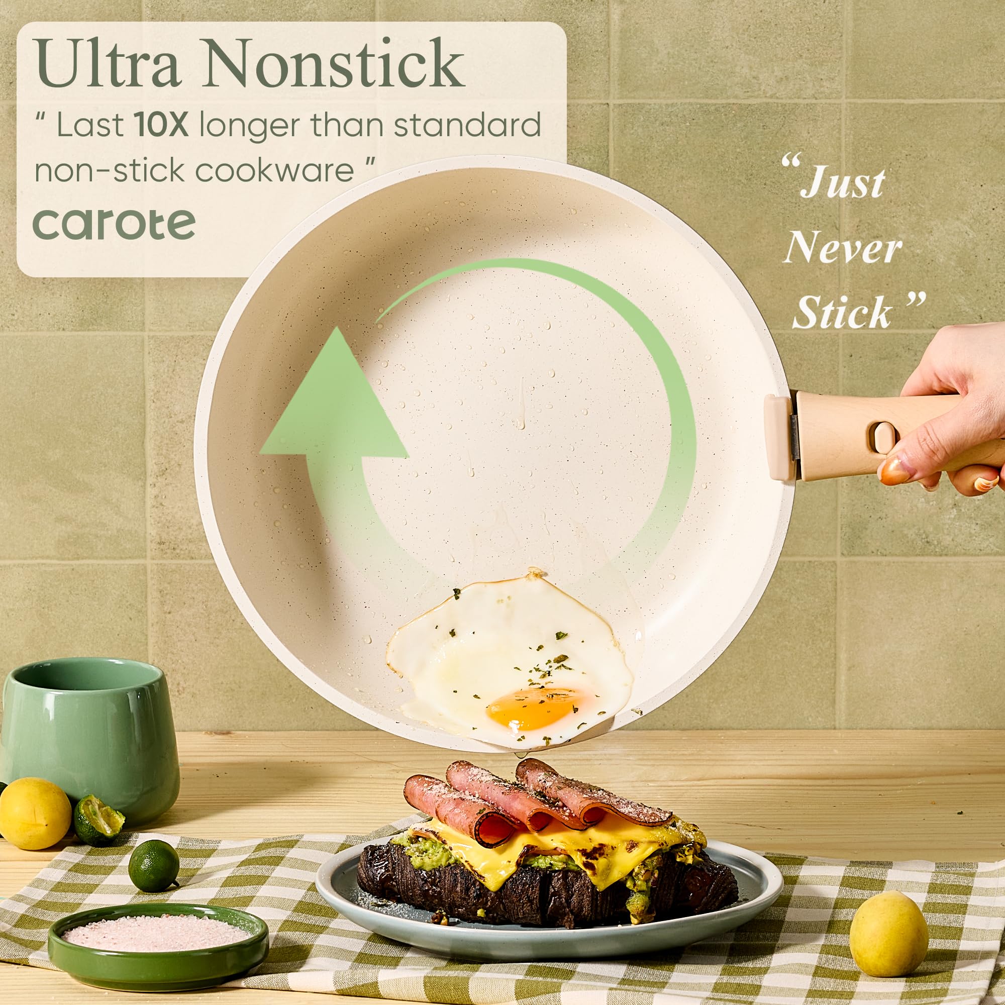 CAROTE removable handle attachment enabling stove-to-oven transitions