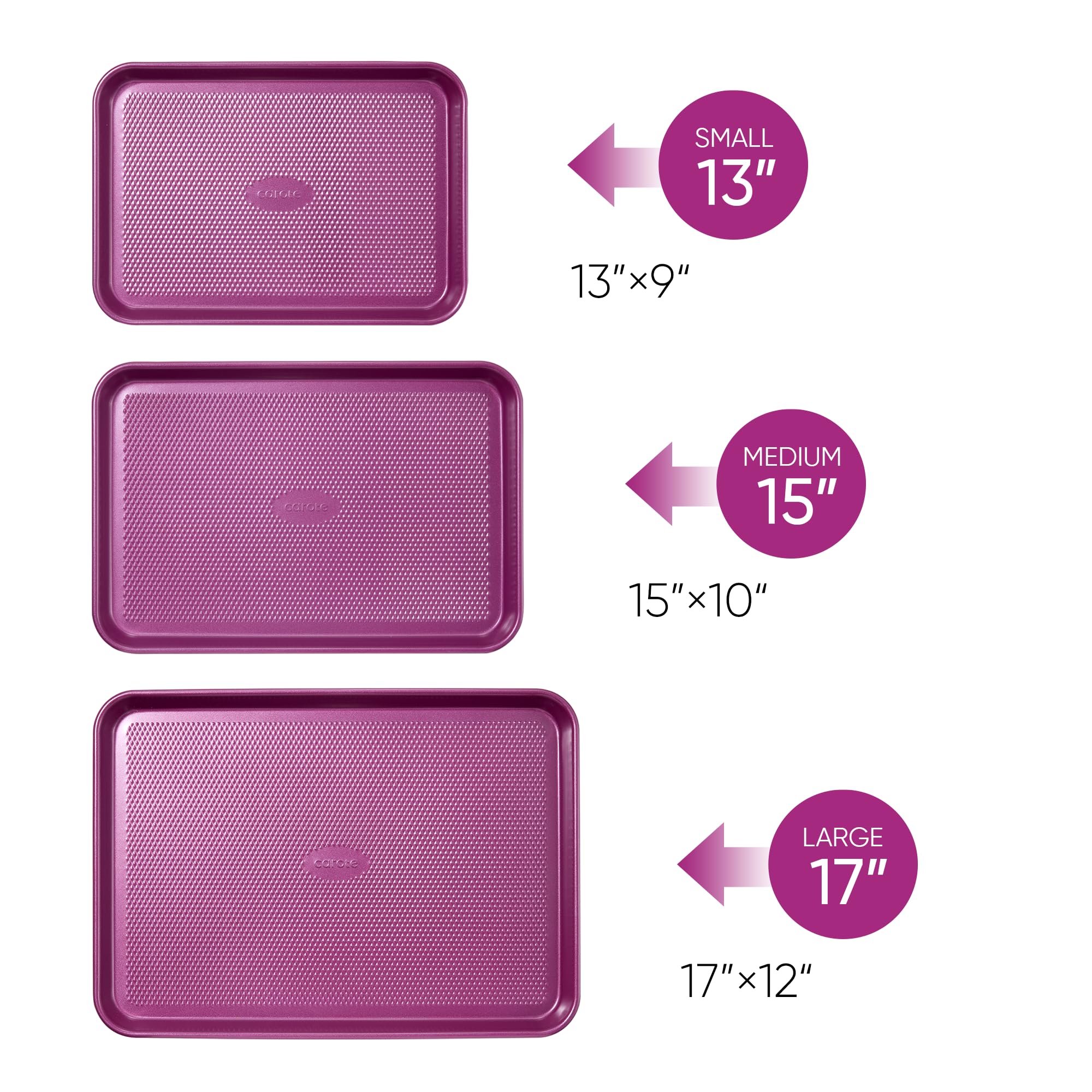 CAROTE 13-inch violet baking pan for even heating and crisp edges