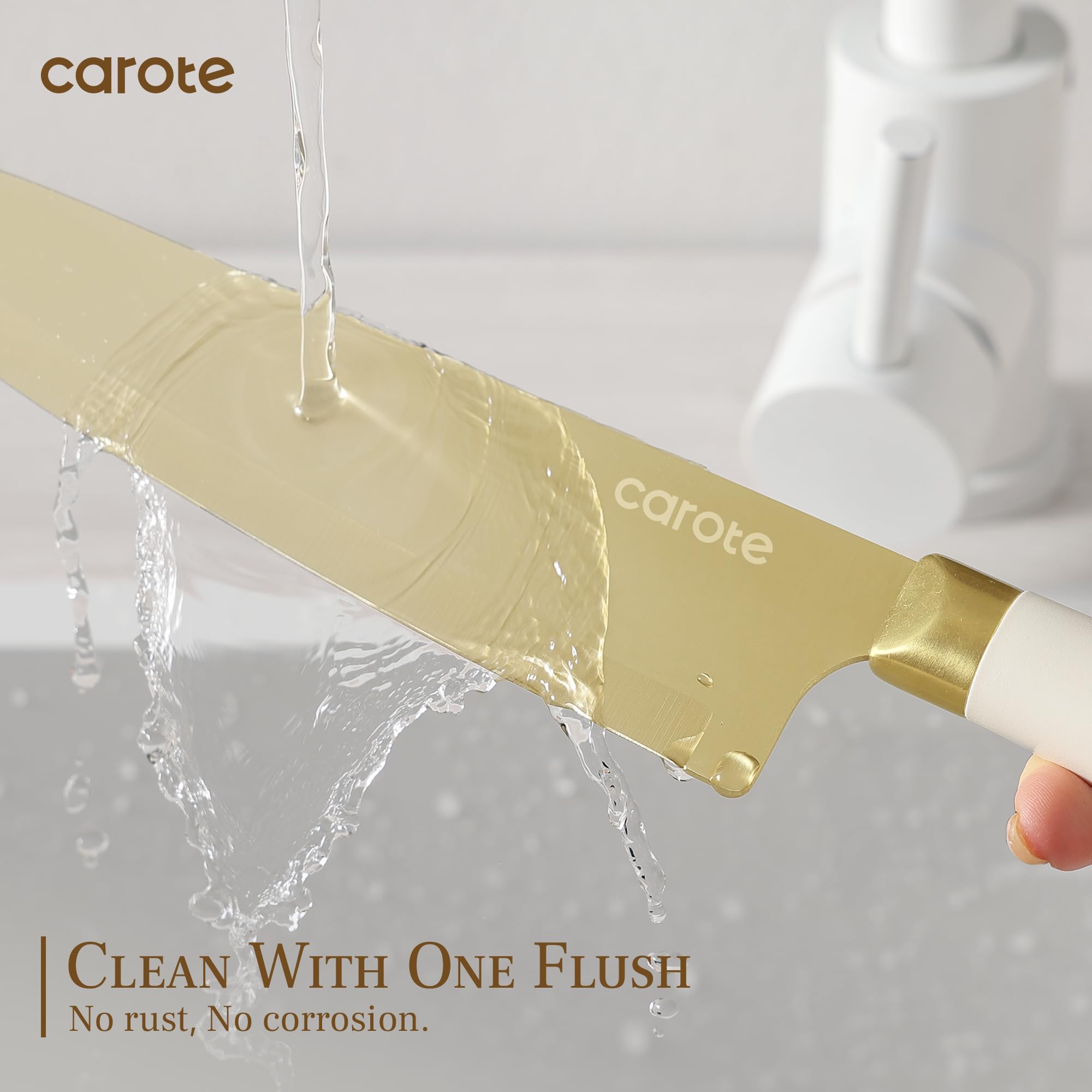 CAROTE 7-inch Santoku knife for versatile prep tasks.