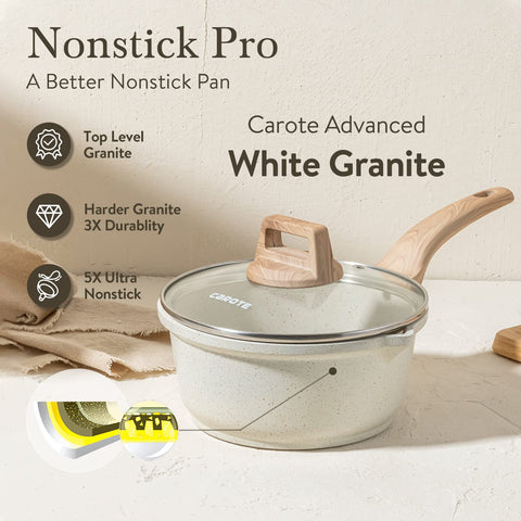 CAROTE diecast aluminum construction offers durable lightweight pan
