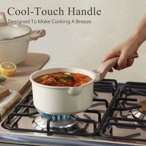 CAROTE easy-clean handle design simplifies daily cooking tasks.