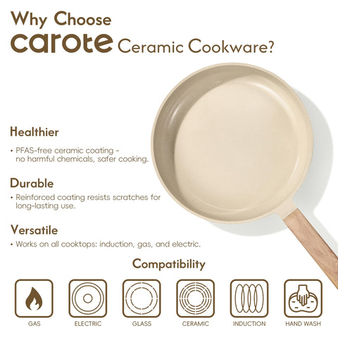 CAROTE saute pan with lid perfect for searing and braising