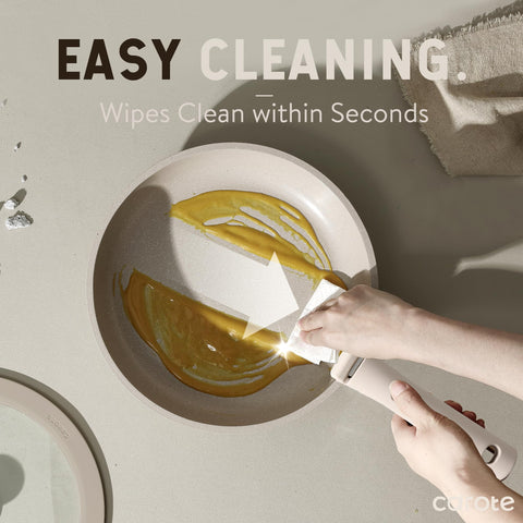 CAROTE 8-inch silicone lid for secure and spill-free cooking.