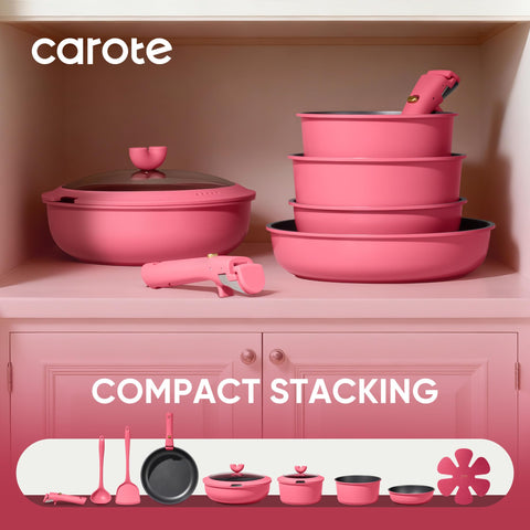 CAROTE nesting design saves cabinet space for compact kitchens