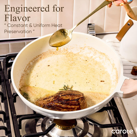 CAROTE steamer insert enables healthy steaming of vegetables.