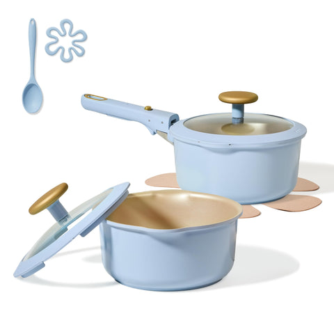 CAROTE titanium nonstick 2qt sauce pan with pour spout for easy sauce transfer