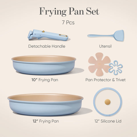 CAROTE titanium reinforced 12-inch nonstick fry pan for searing and sautéing with less oil