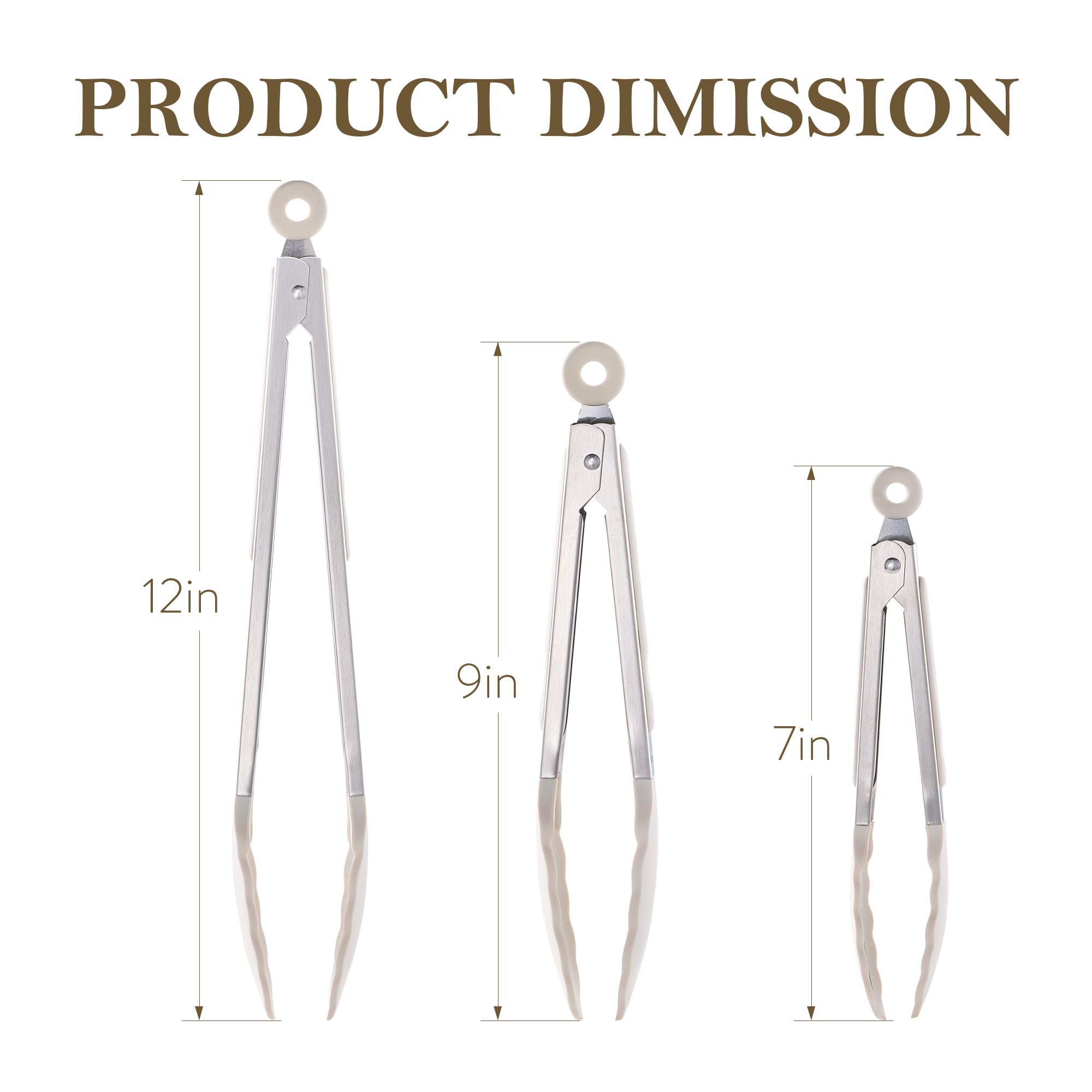 CAROTE 9-inch tongs with silicone tips for versatile mid-size tasks.