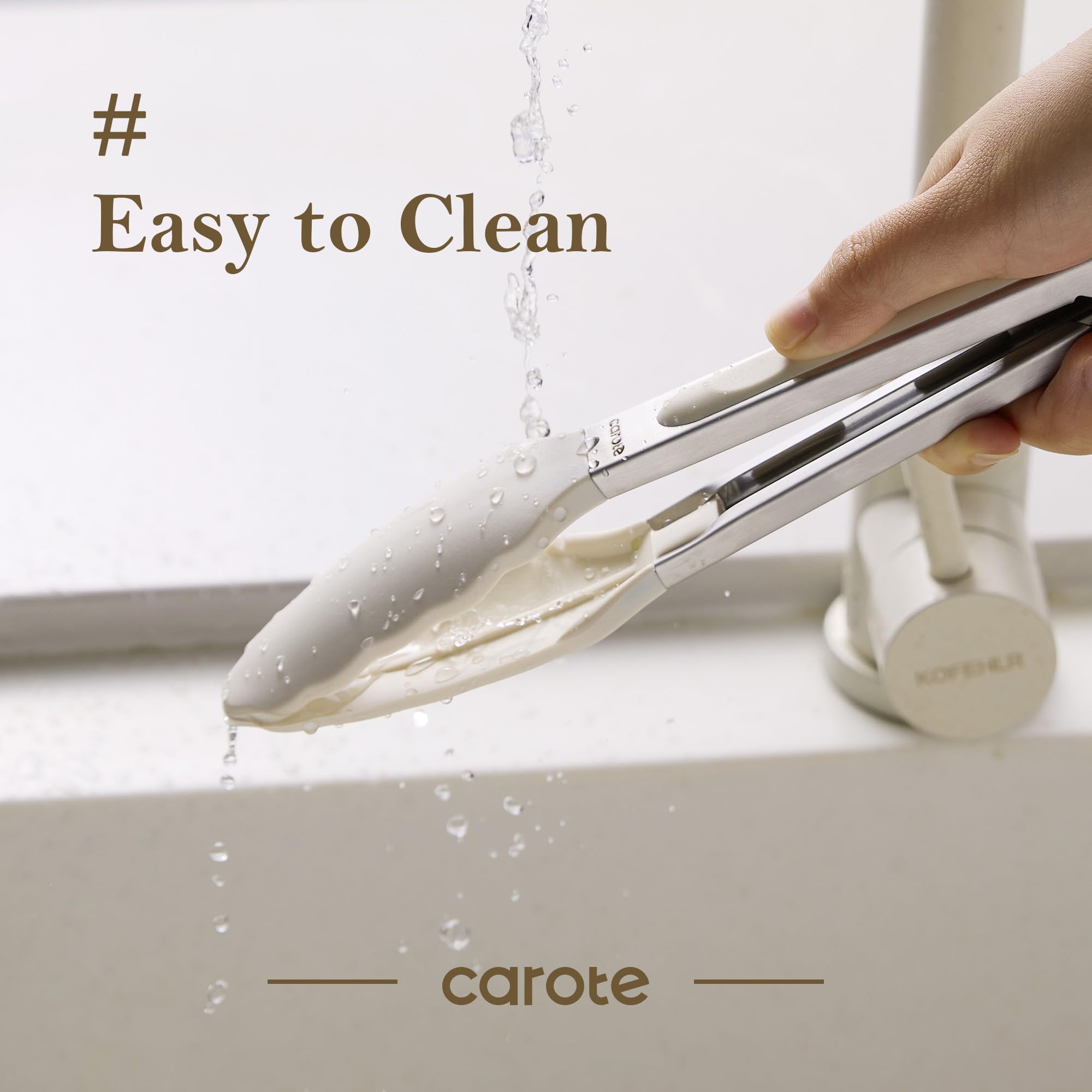 CAROTE stainless-steel handle delivers durability and reliable control.