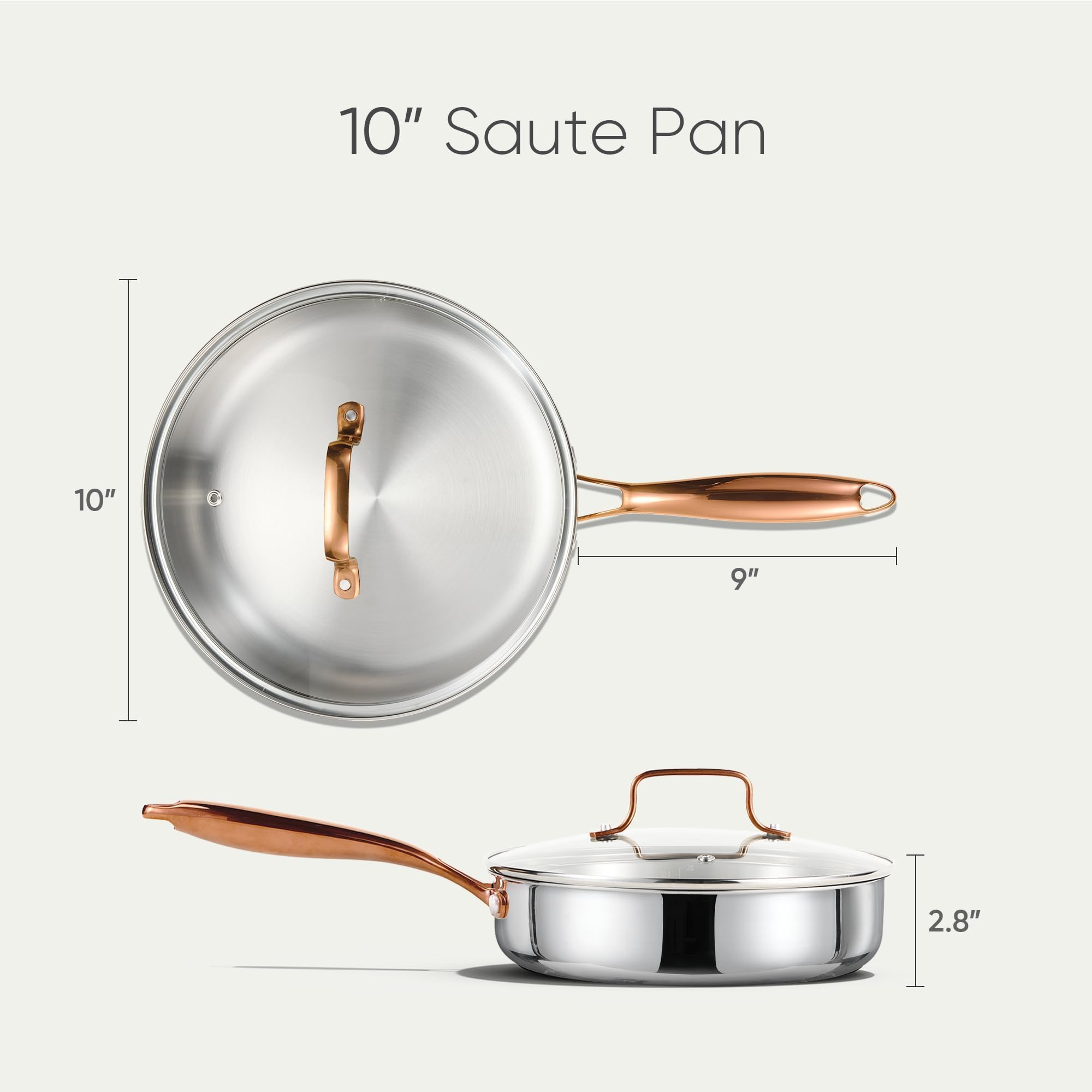 CAROTE tri-ply interior with aluminum core for rapid heating
