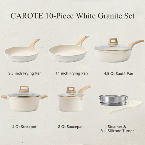 CAROTE 11-inch fry pan with even heat for searing and sautéing.