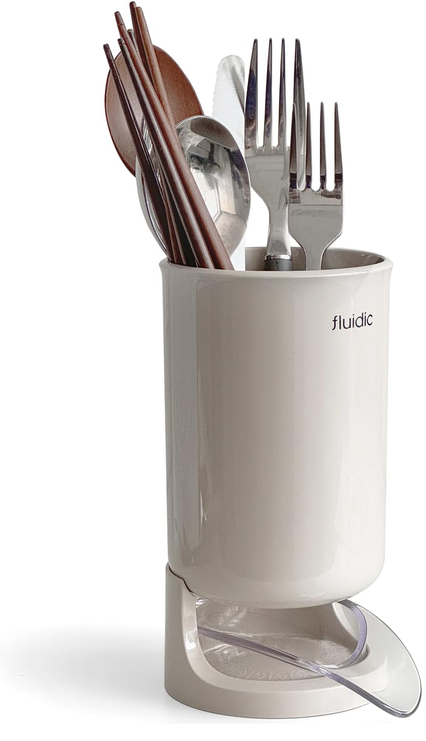 Carrotez utensil drying holder, self-draining design keeps counters dry and tidy.