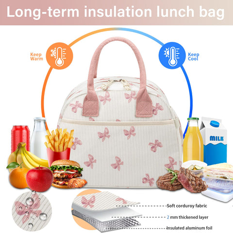 Carry bloom bow pink waterproof exterior for everyday use.