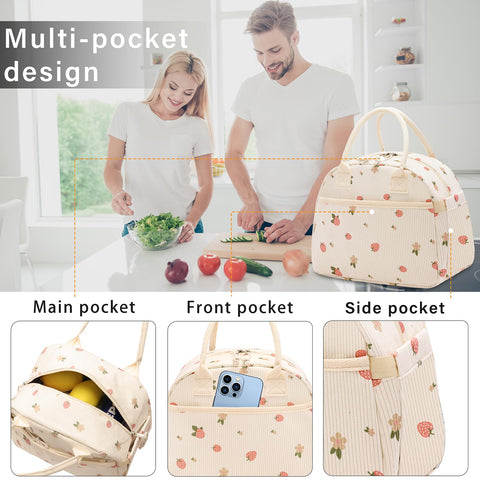 Carry bloom insulated interior keeps meals warm or cool