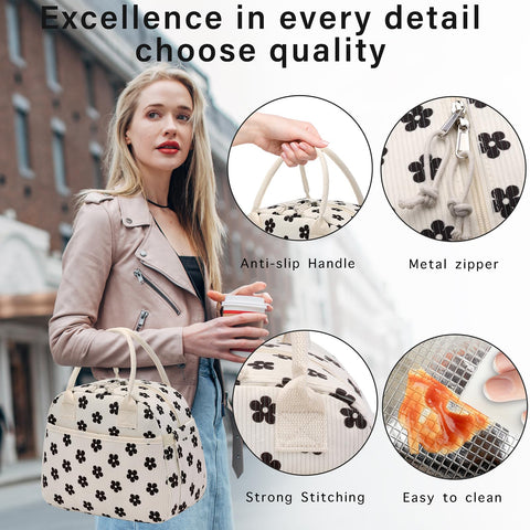 Carry bloom triple-insulation design keeps meals warm or cool for hours.